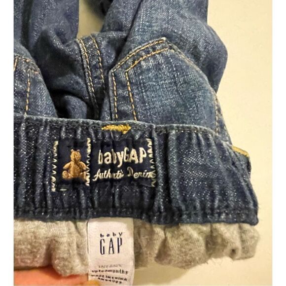 Baby Gap Authentic Denim Lined Blue Jeans Sz Infant to 3mos - Picture 6 of 7